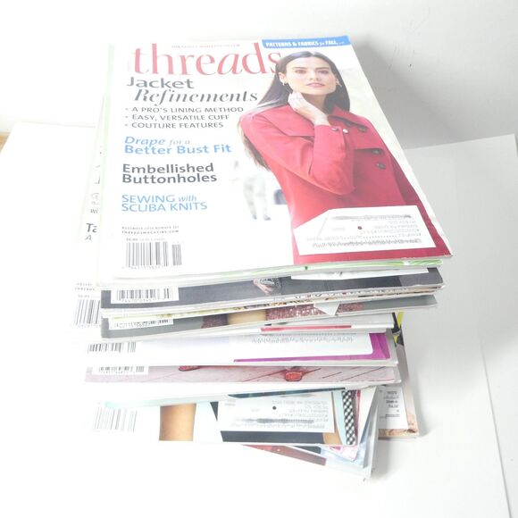 Threads Magazine Mixed Lot of 52 Back Issues 2000-2022 Sewing